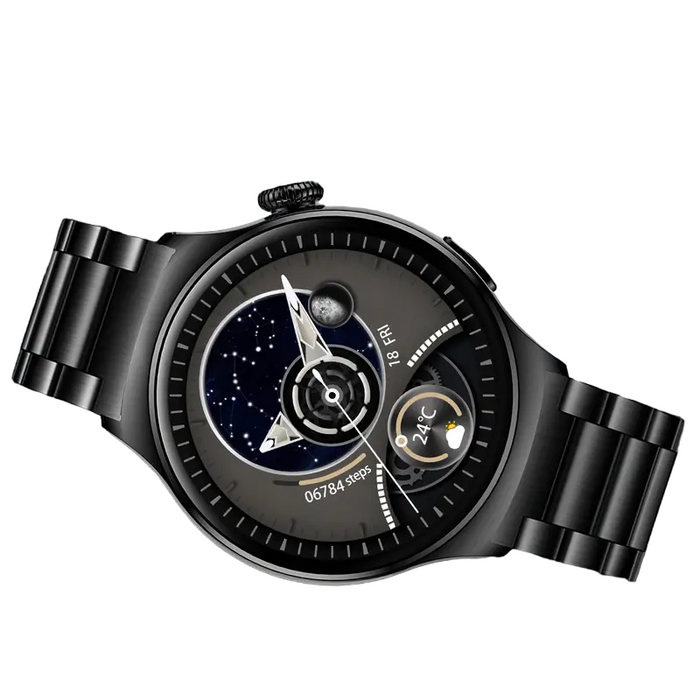 Montre connectée sport homme 1,51 pouce avec appels Bluetooth 5.0, noire