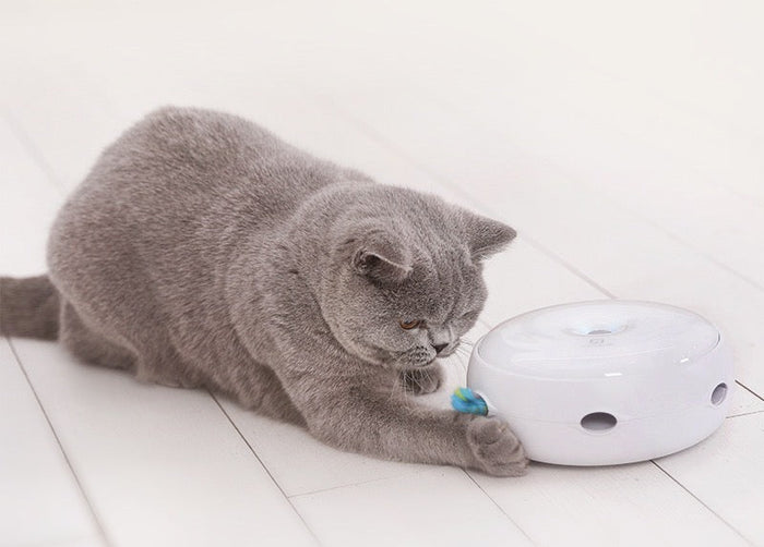 Interactive Hide-and-Seek Mouse Cat Toy with Four Speeds, Three AA Batteries