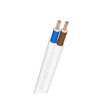 CABLE MANGUERA PLANA BLANCA 2x0.75 (rollo 100mts)