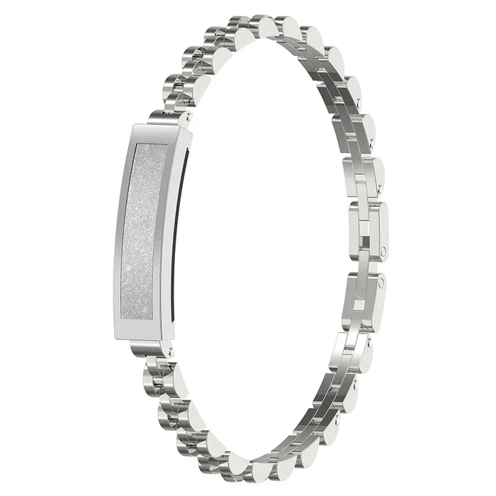 Bracelet connecté LIGE sans écran, argenté, Bluetooth 5.1 et IP68
