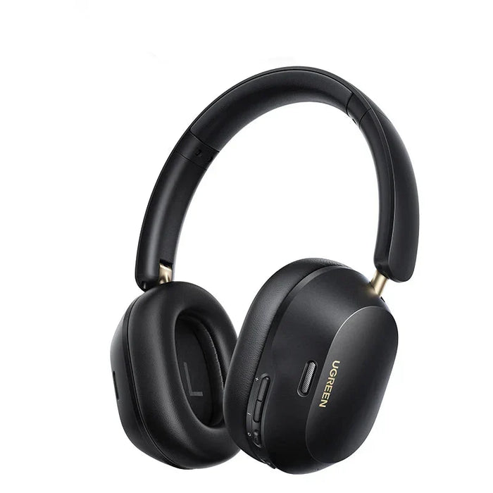 Black wireless Bluetooth over-ear headphones