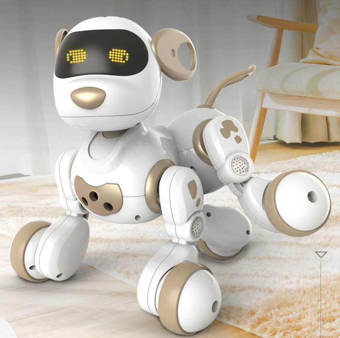 Remote-Controlled Robotic Toy Puppy with Handset, Black