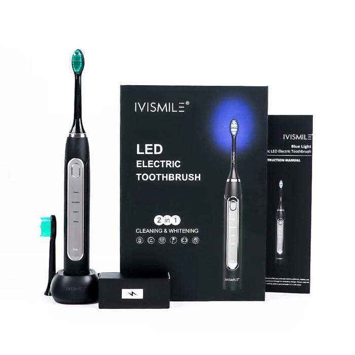 Rechargeable Electric Toothbrush with Magnetic Motor and Four Modes, Black