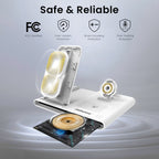 Jabees PowerGlow 4-i-1 trådlös laddningsstation med LED-nattlampa