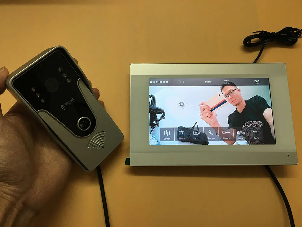 Draadloze slimme videodeurbel met aanraakscherm