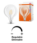 GLOBO LED 125mm FILAMENTO CLARO 11w 840 DIM OSRAM
