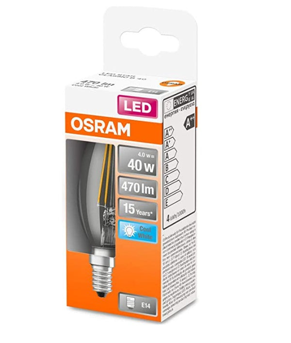 VELA LED OSRAM STAR CLARA 4w E-14  840 *