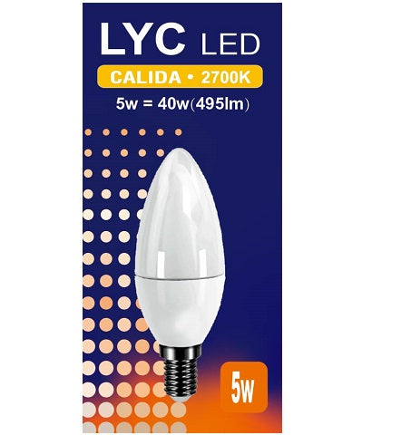 VELA LED 5w E-14 2700K BLUE LINE *