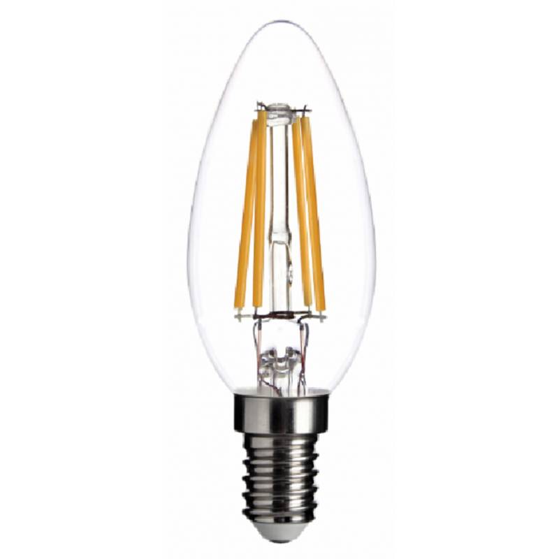 VELA LED FILAMENTO CLARA 6w E-14 2700K 600lm LYC *
