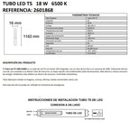 TUBO T5 LED " 115cm " 18w 865 (sustituye 28w/54w)*