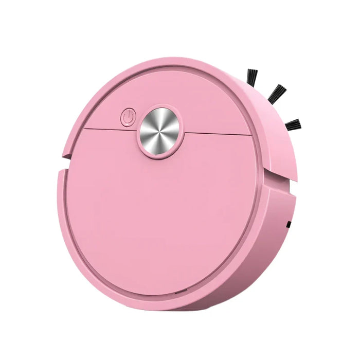 Petit robot de nettoyage NNEOBA 3 en 1, aspiration 300 Pa, 17 cm, rose