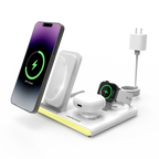 Jabees PowerGlow 4-i-1 trådlös laddningsstation med LED-nattlampa