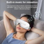 Rechargeable smart eye massager with roller and 1,200 mAh battery