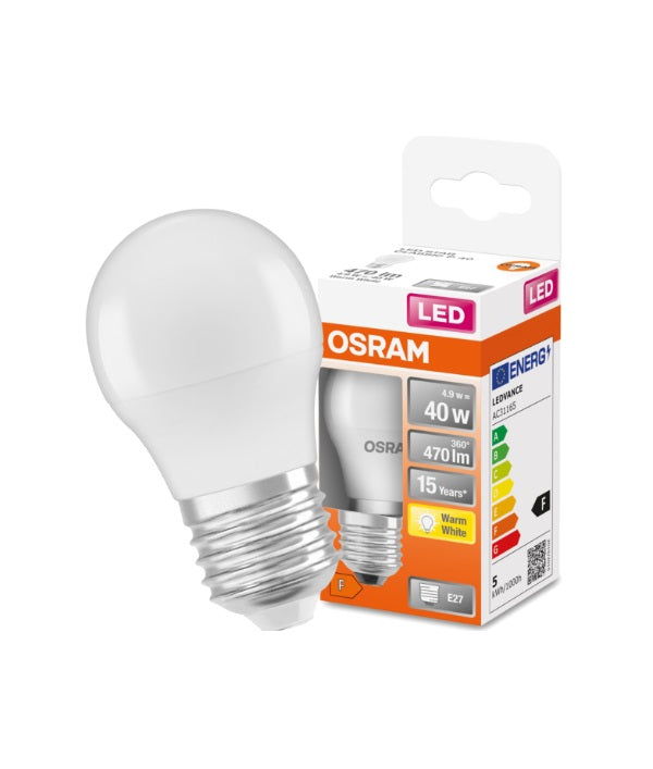 ESFERICA LED STAR 4,9w E-27 827 OSRAM  *