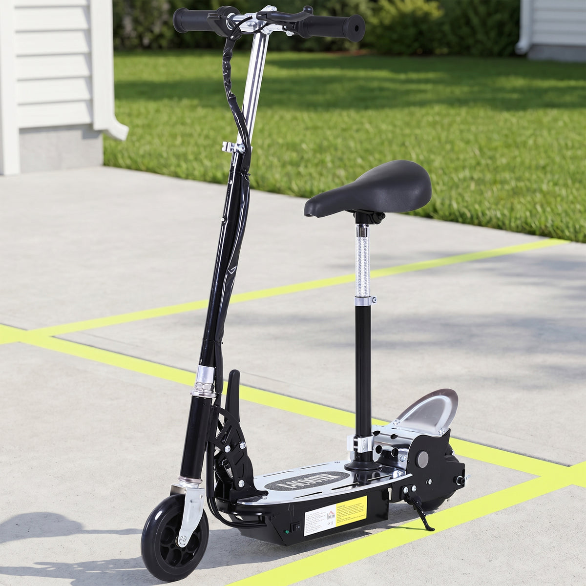 Trottinette électrique 120 W pliable pour enfant de 6+ ans hauteur guidon et selle réglable 10 Km/h max. noir-7