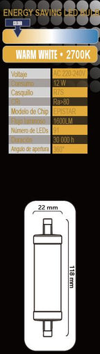 LINEAL LED 118mm 12w 2700K LYC LED *