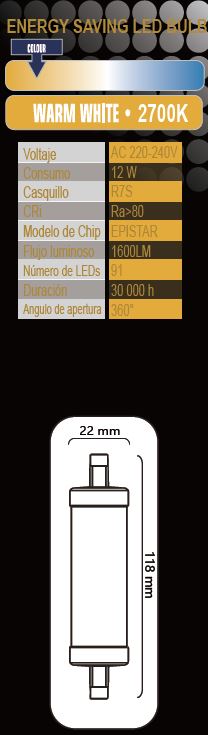 LINEAL LED 118mm 12w 2700K LYC LED *
