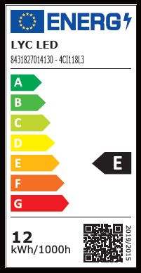 LINEAL LED 118mm 12w 2700K LYC LED *