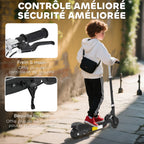 Trottinette électrique pliante pour enfant de +7ans, 120W Vitesse max 12km/h, 74x36x82,5-92,5 cm Noir-6