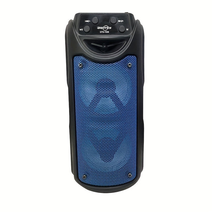 NNETM Portable Wireless Speaker with LED Lights and USB Port, Black