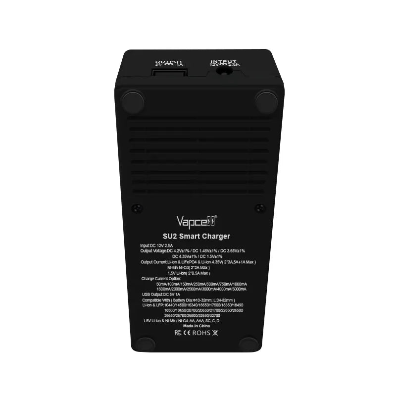 Vapcell SU2 intelligent dubbel batteriladdare