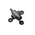 ADAPTADOR TRIPLE DE GOMA NEGRA 16A 250V