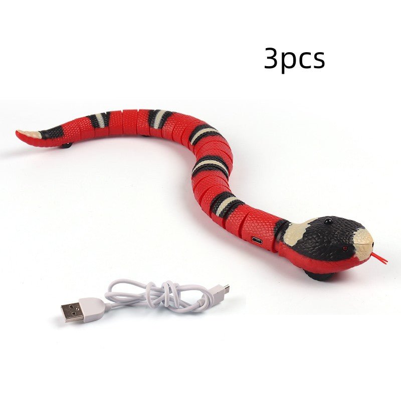 Giocattolo automatico a serpente con sensore per animali domestici
