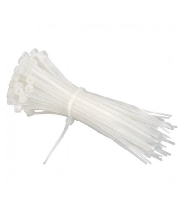 BRIDA NYLON BLANCA 3.6mm x 250mm (bolsa 100 uds.)