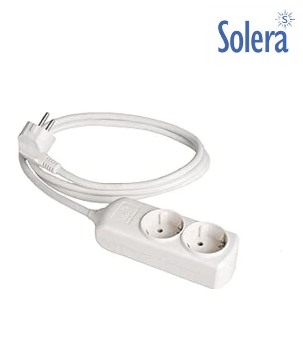 SOLERA 8012 BASE 2 TOMAS C/CABLE SIN INTERRUP.