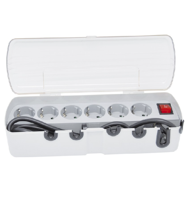 BASE 6 TOMAS TT + INT. + CABLE " antipolvo "
