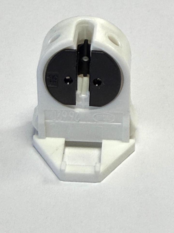 CASQUILLO PARA TUBO T5 AEREO ENGANCHE REGLETA