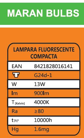 DULUX D 13W 840 MARAN BULBS *