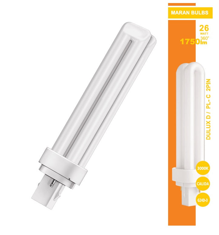 DULUX D 26W 827 MARAN BULBS 2 PIN  *