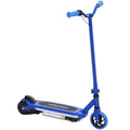 Trottinette électrique pour enfants 6-14 ans, vitesse maximale 10 km/h, lumières LED colorées, frein électrique, bleu-0