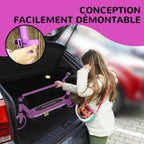 Trottinette électrique pour enfants 6-14 ans, vitesse maximale 10 km/h, lumières LED colorées, frein électrique, violet-6