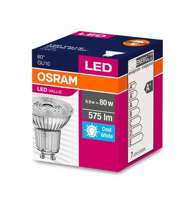 " 60º " GU10 LED OSRAM VALUE 6,9w 840 *