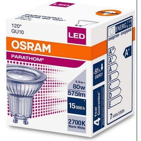 " 120º " GU10 LED OSRAM VALUE 6,9w 865 *