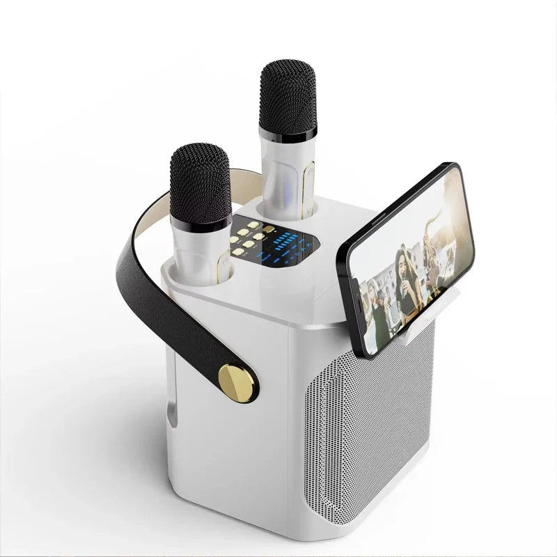High Power Karaoke Bluetooth Speaker with Dual Microphone-4