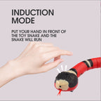 Smart sensor snake toy for cats