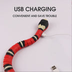 Smart sensor snake toy for cats