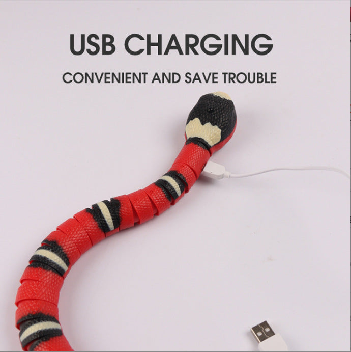 Smart sensor snake toy for cats