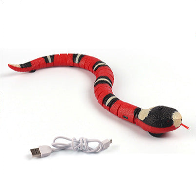 Smart sensor snake toy for cats
