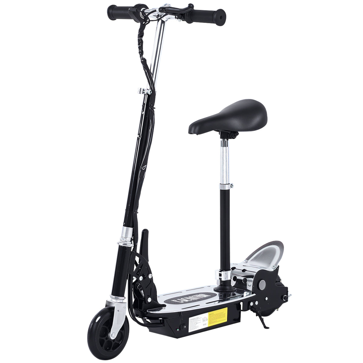 Trottinette électrique 120 W pliable pour enfant de 6+ ans hauteur guidon et selle réglable 10 Km/h max. noir-0