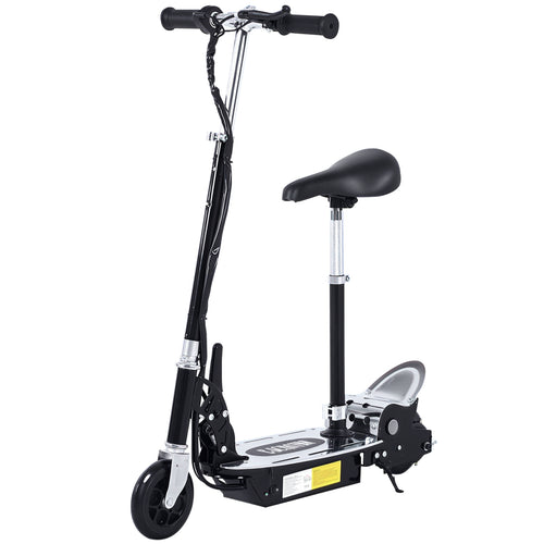 Trottinette électrique 120 W pliable pour enfant de 6+ ans hauteur guidon et selle réglable 10 Km/h max. noir-0