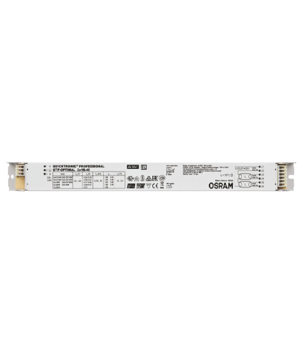 BALASTO 2x18-24w QTP-DL DULUX L/F (239x30x28mm)
