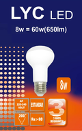 R-63 LED - BLUE LINE - 8w E-27 6500K *