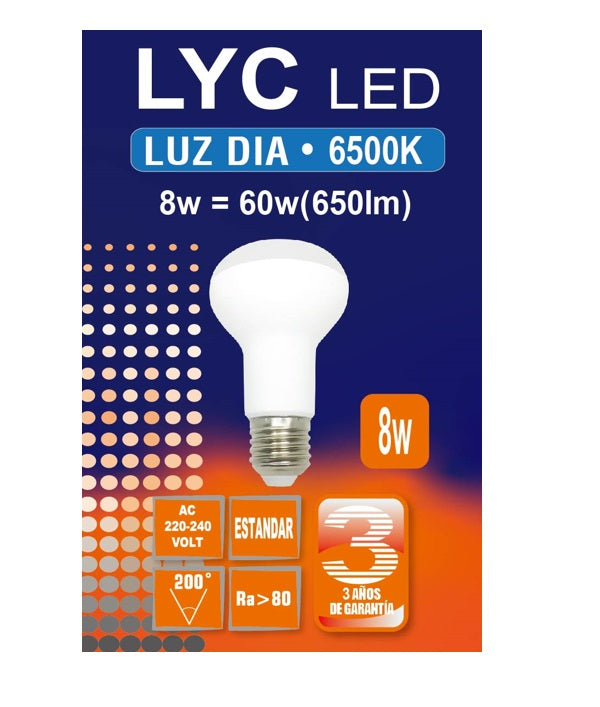 R-63 LED - BLUE LINE - 8w E-27 6500K *