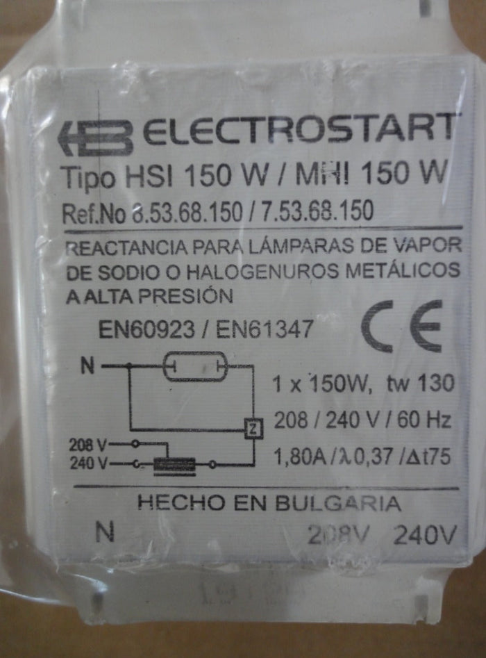 REACTANCIA 150w HQI-NA (unidad suelta)