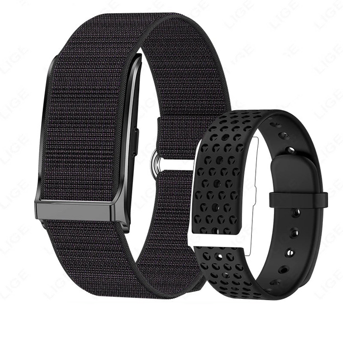 Bracelet connecté LIGE sans écran, Bluetooth 5.2, 150 mAh, noir