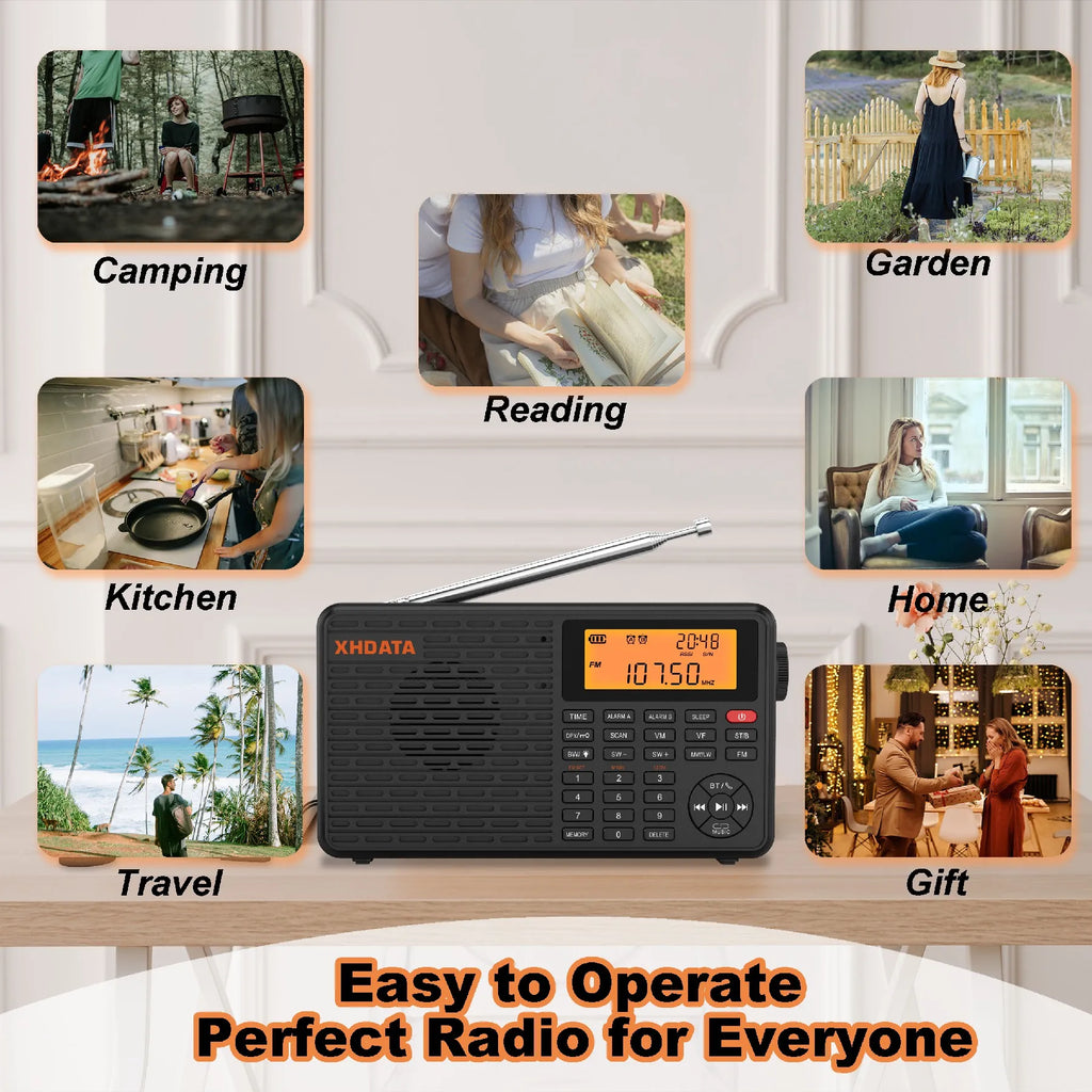 Stereo Digital Portable Radio Black-4